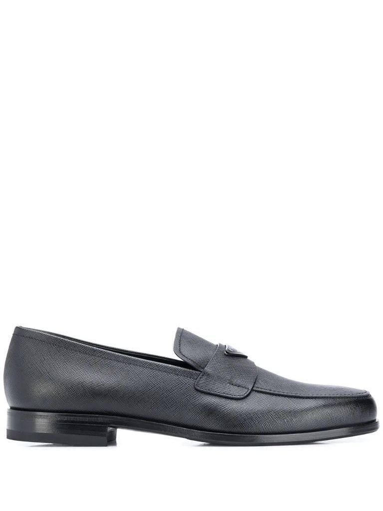 logo plaque loafers
