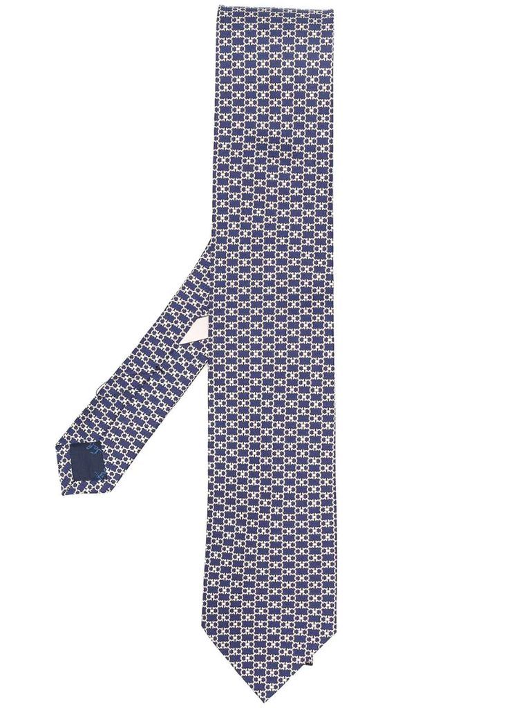 Gancini motif pointed tie