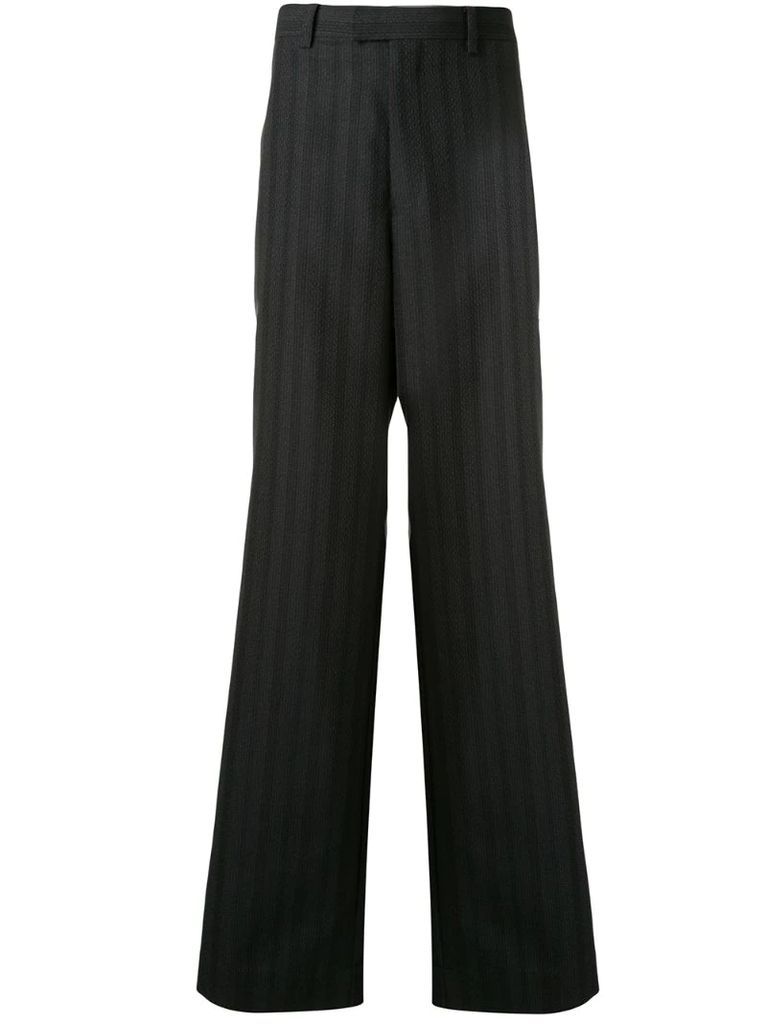 striped wide-leg tailored trousers