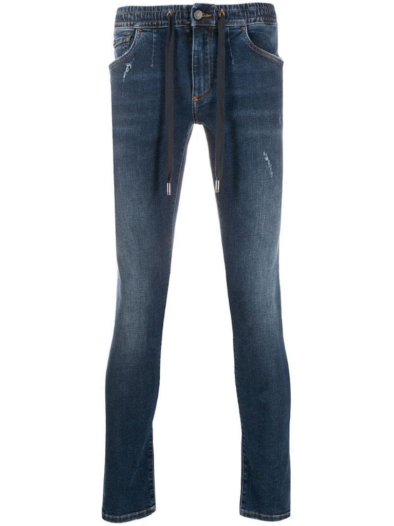 drawstring skinny jeans