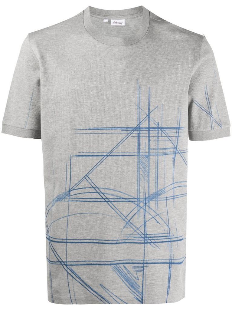 abstract print t-shirt
