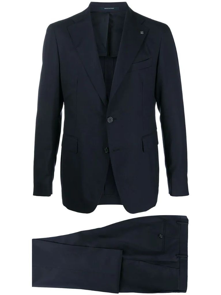 single breasted slim-fit suit