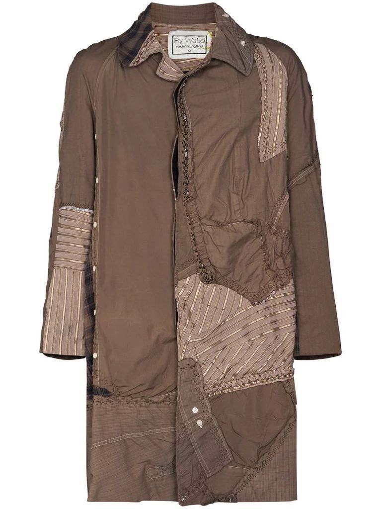 Issac patchwork style trench coat