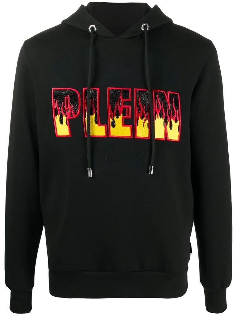 Flame logo hoodie