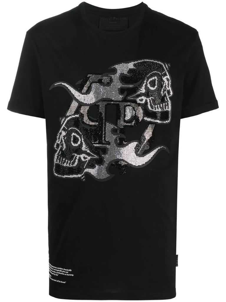Skull logo print T-shirt
