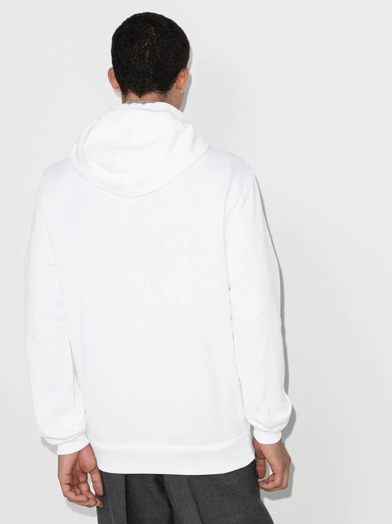 embroidered logo hoodie