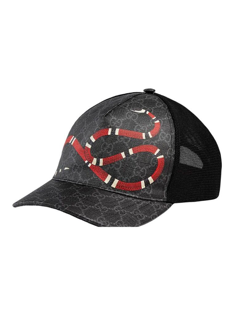 Kingsnake print GG Supreme baseball cap