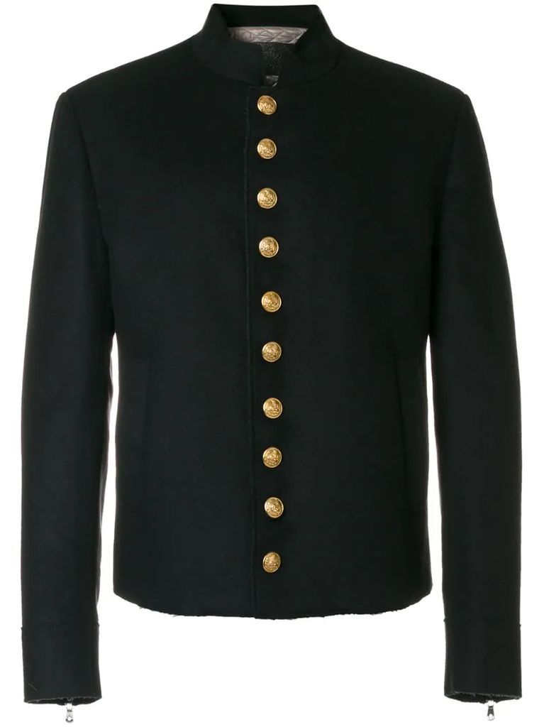 buttoned military jacket
