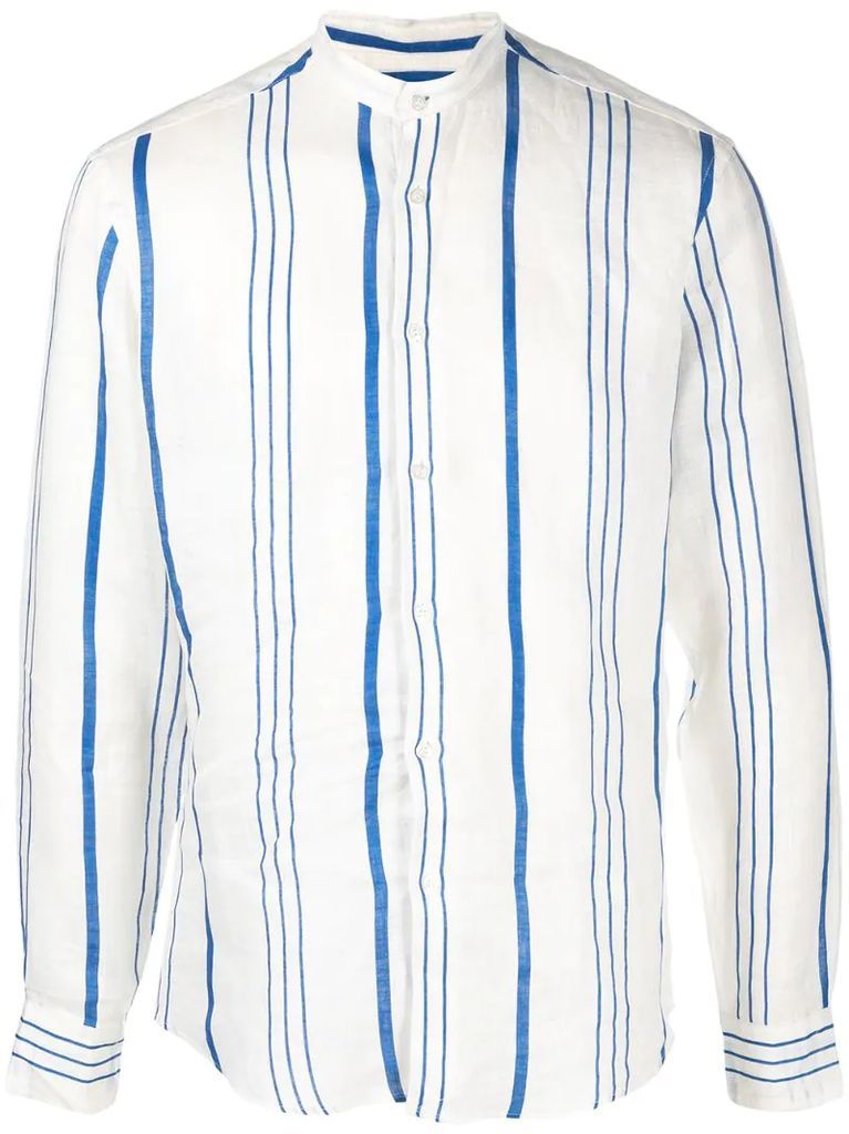 La Greca striped linen shirt