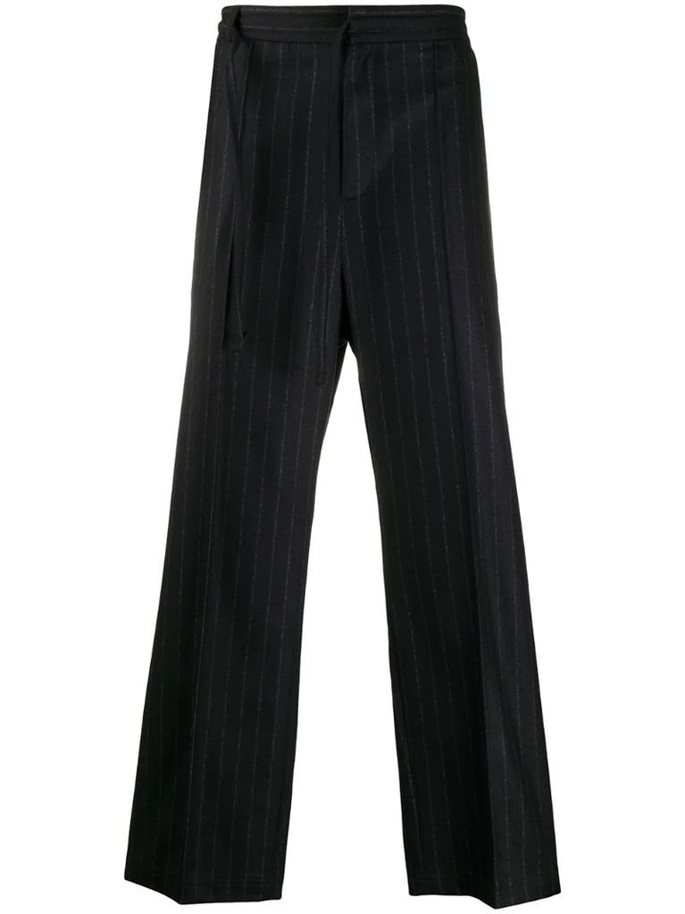pinstripe loose-fit trousers