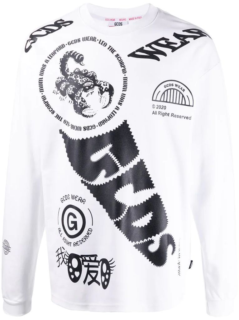 graphic long-sleeve T-shirt