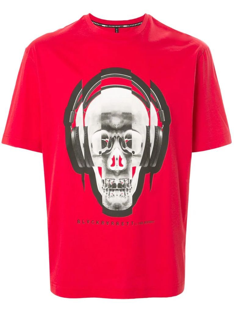 headphone skull cotton T-shirt