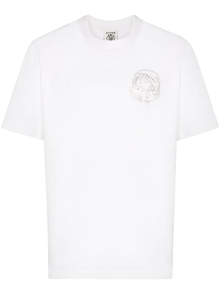 crystal-studded logo T-shirt