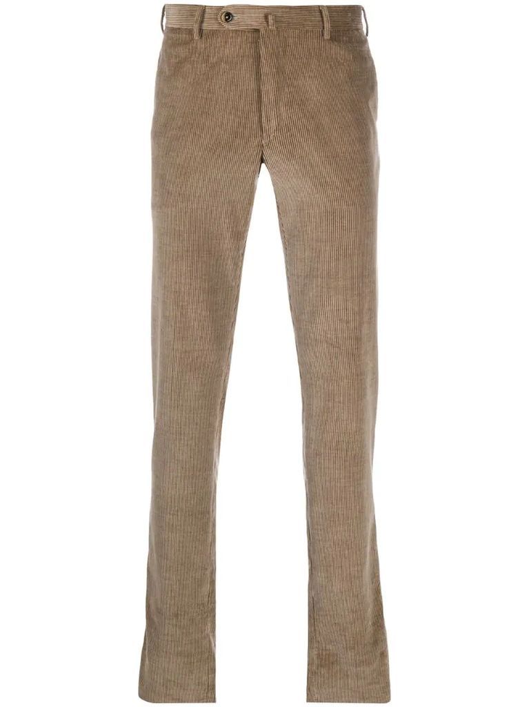 corduroy straight trousers