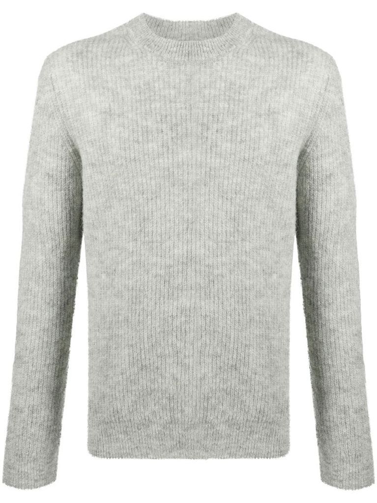 ribbed-knit alpaca wool jumper
