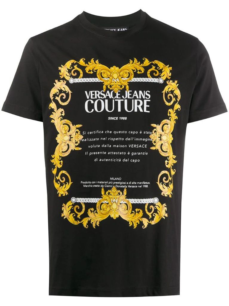 baroque print logo T-shirt