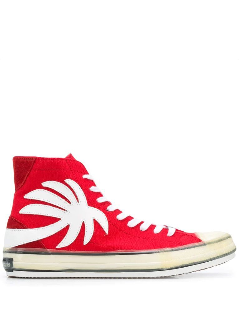 Palm vulcanized high-top sneakers