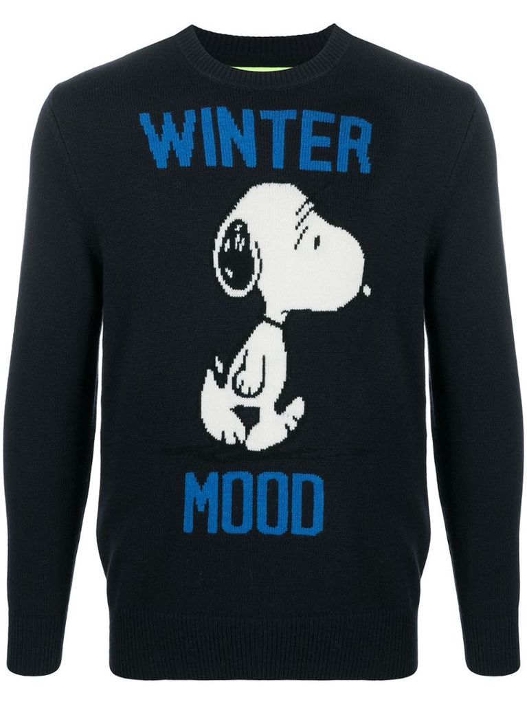 Snoopy intarsia-knit jumper