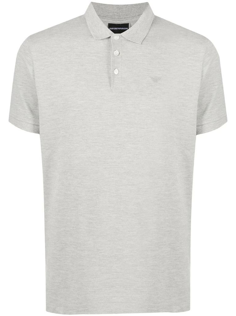 short-sleeved logo polo shirt