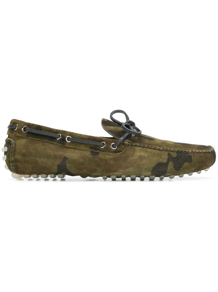 camouflage driver loafers