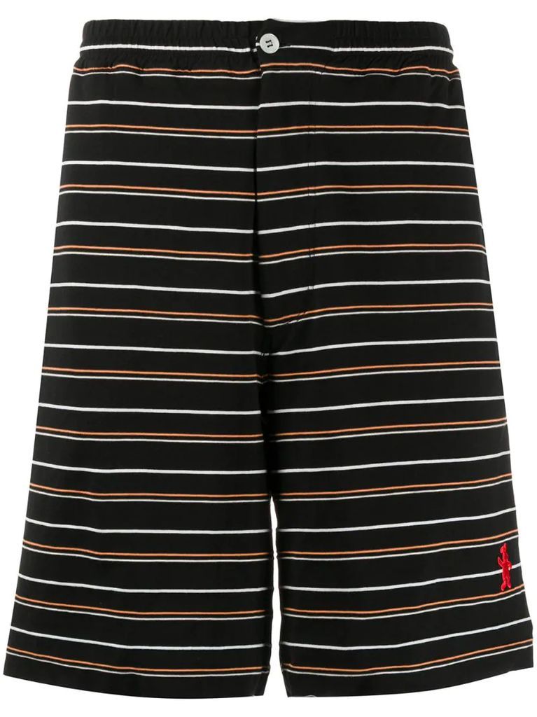 striped cotton bermuda shorts