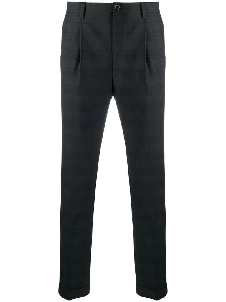 check tailored trousers