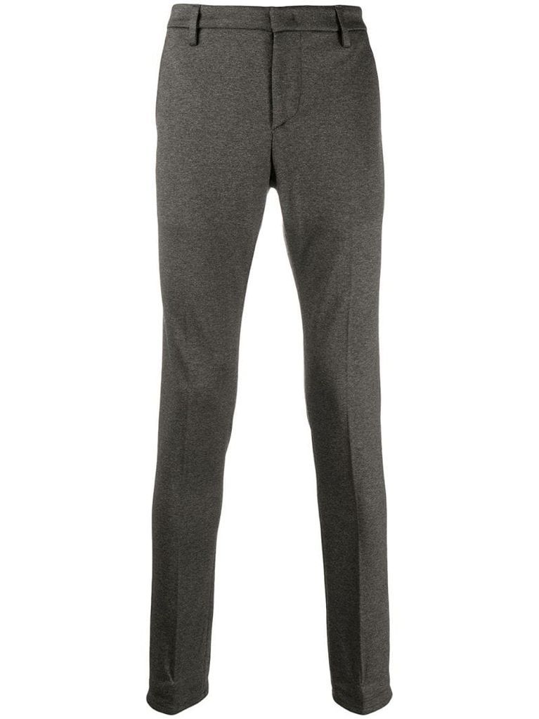 mid-rise slim-fit trousers