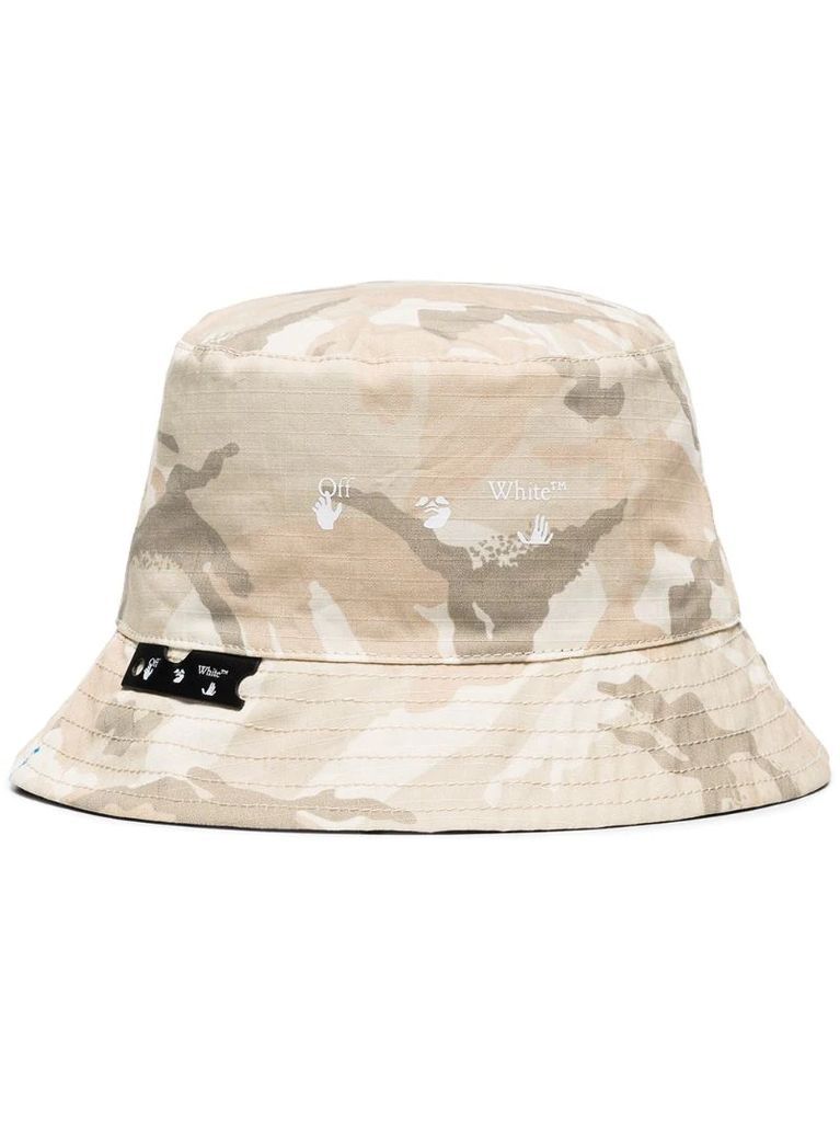 x Browns 50 camouflage print bucket hat
