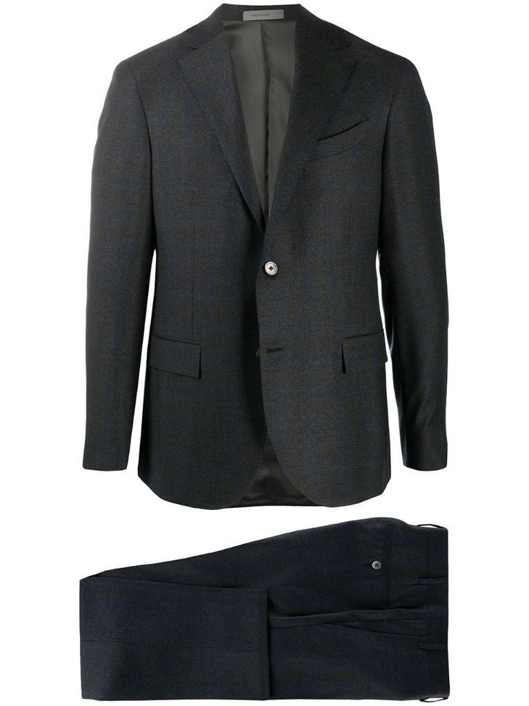 two-tone checked suit