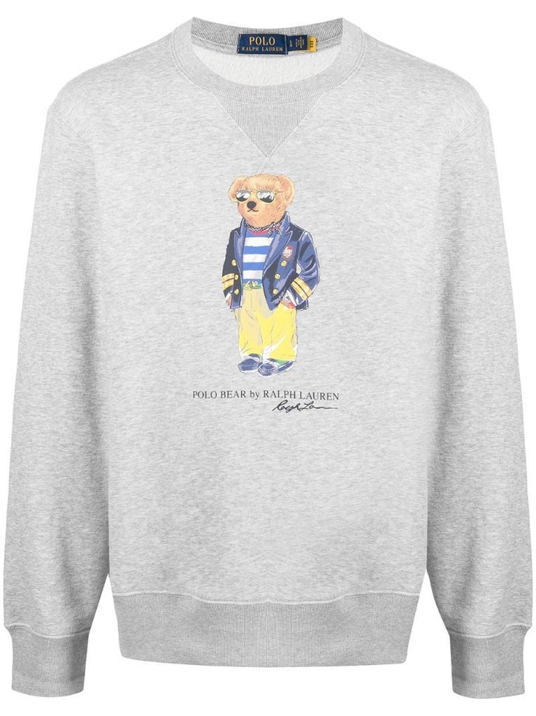 signature teddy print sweatshirt