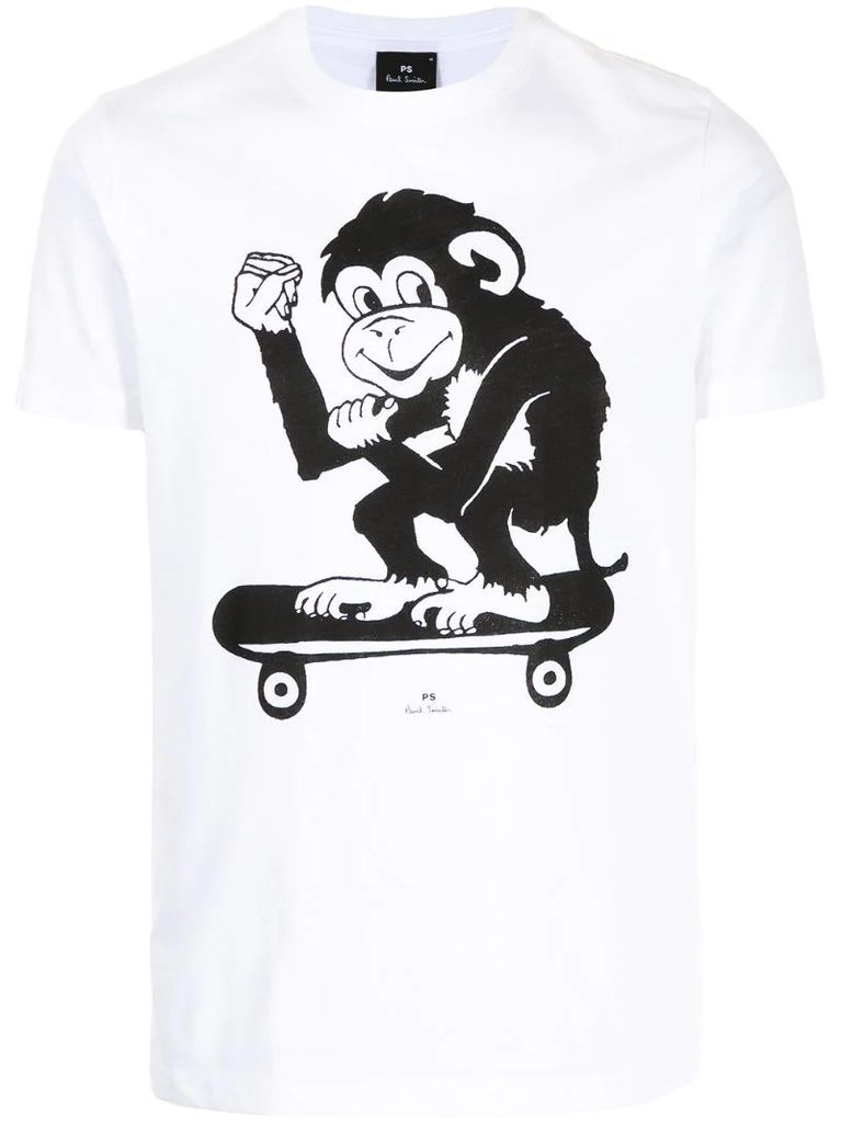 Skater Monkey organic cotton T-shirt