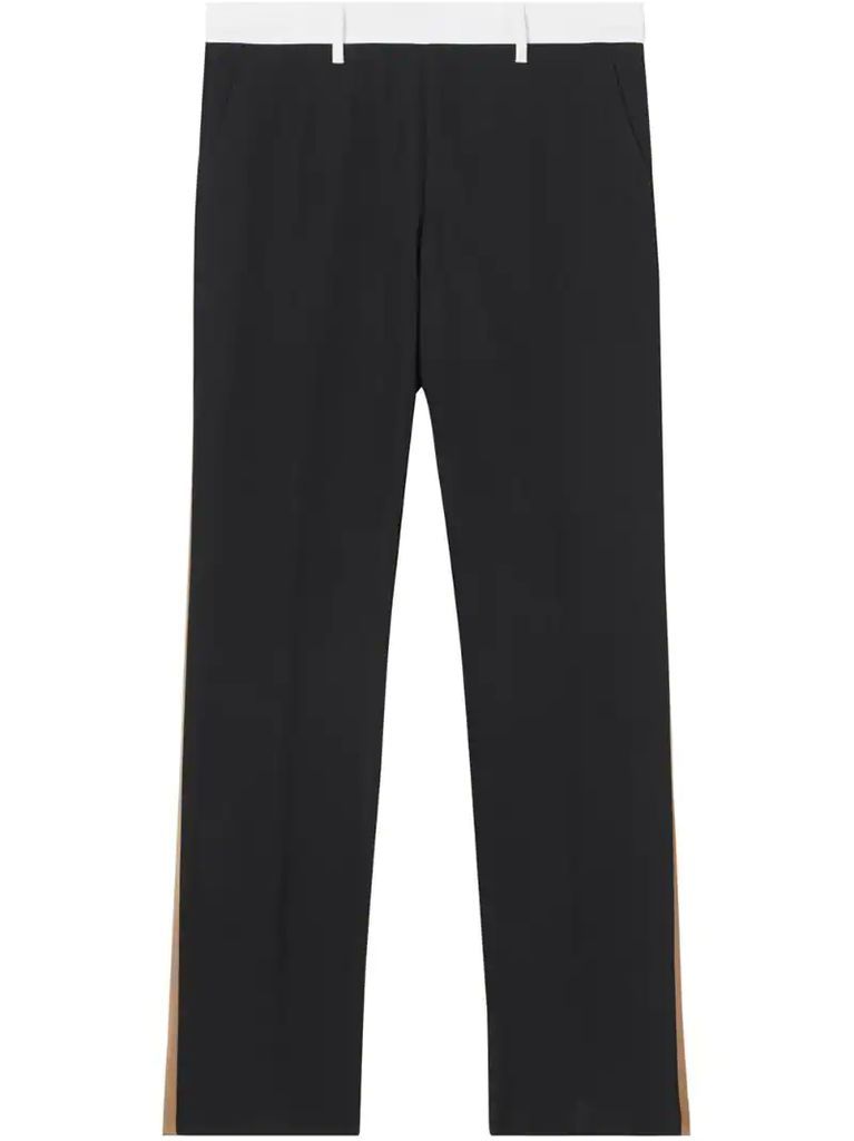 side stripe tailored trousers