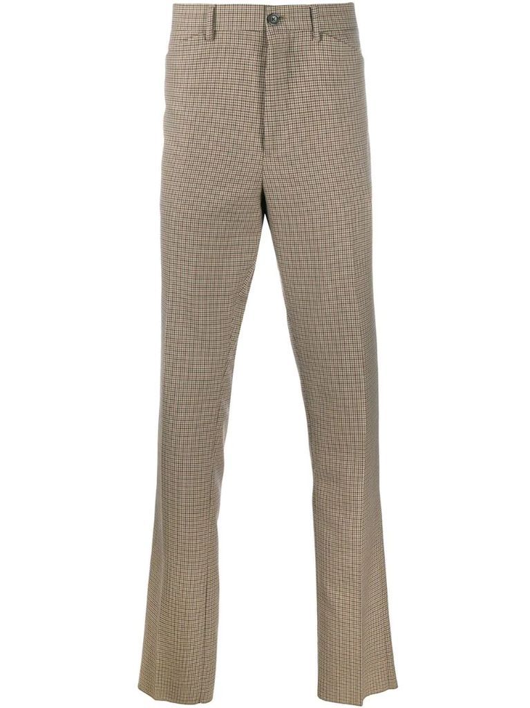 Gents check wool trousers