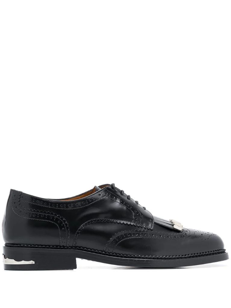 brogue detail lace-up shoes