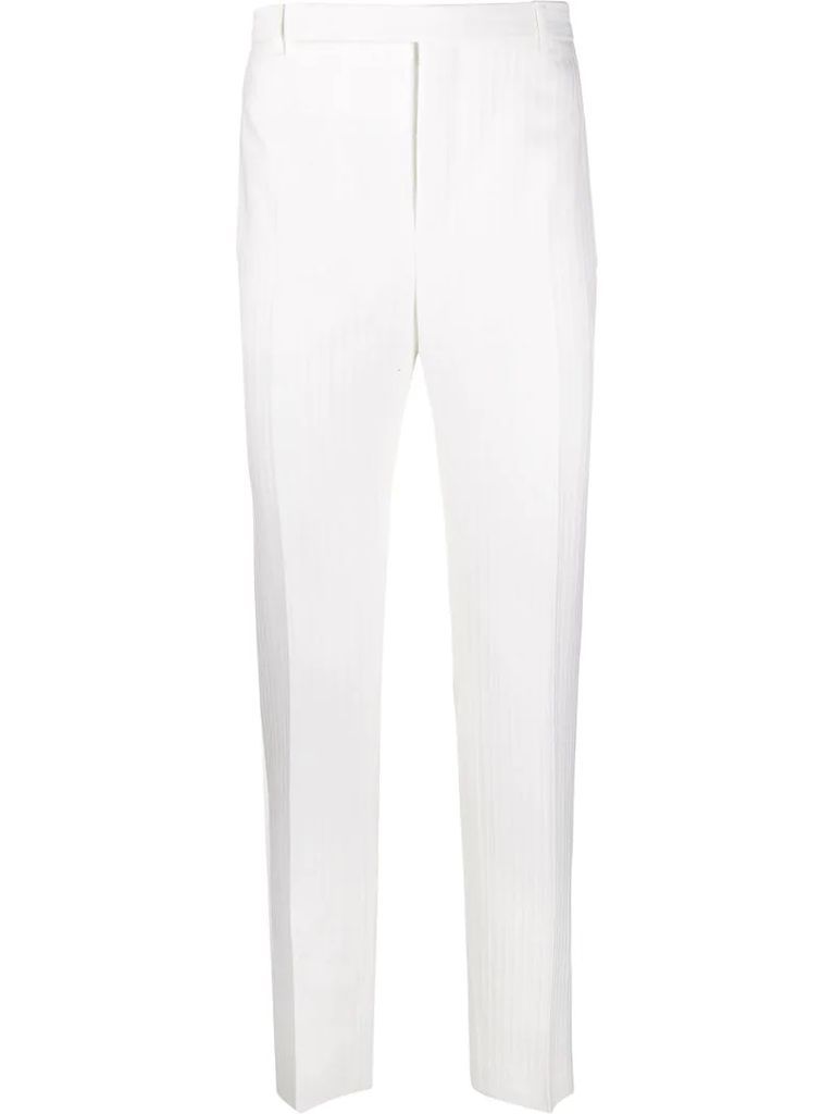 ribbed tailored trousers