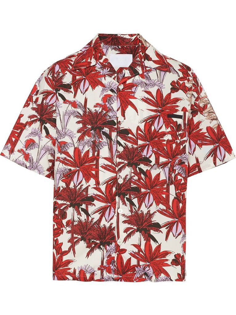 palm tree-printed shirt