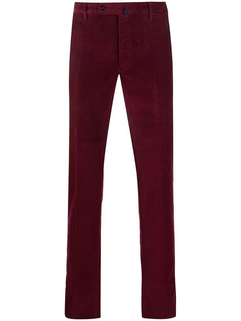 corduroy straight-leg trousers