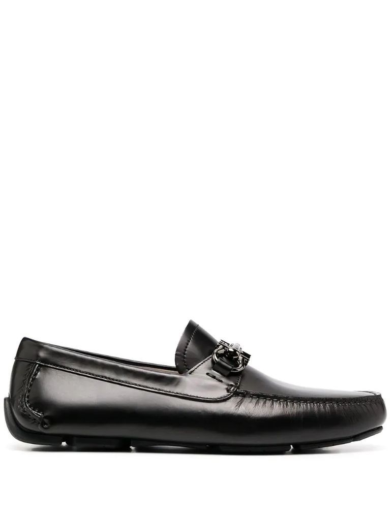 Gancini buckle driving loafers