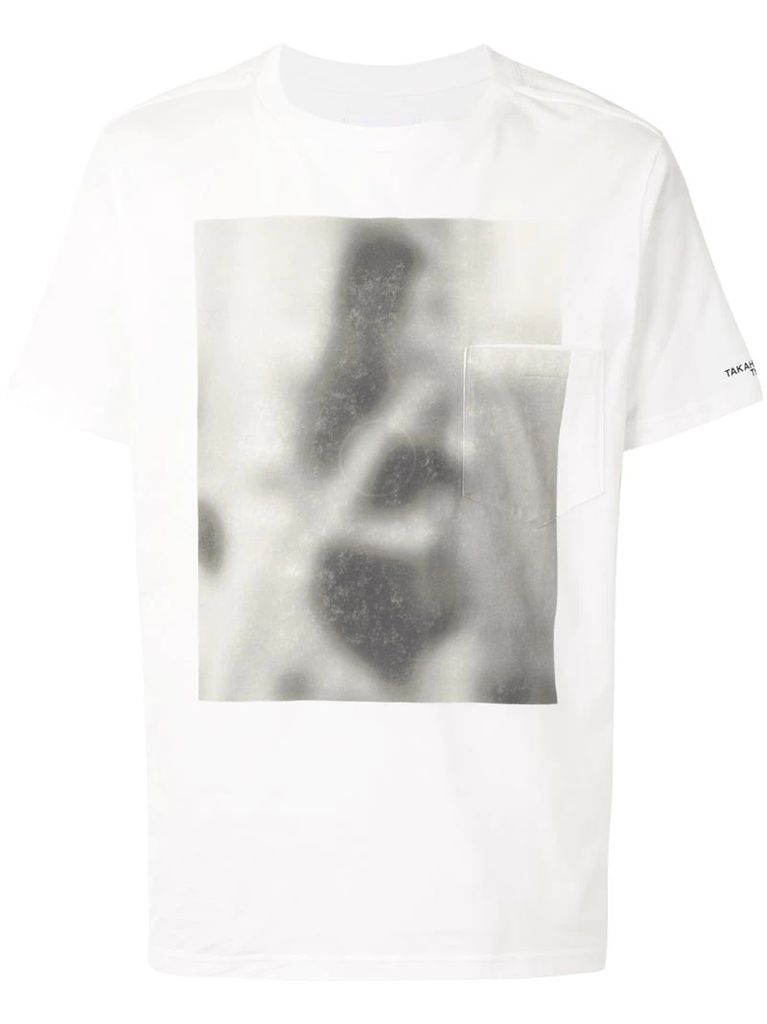 faded print T-shirt
