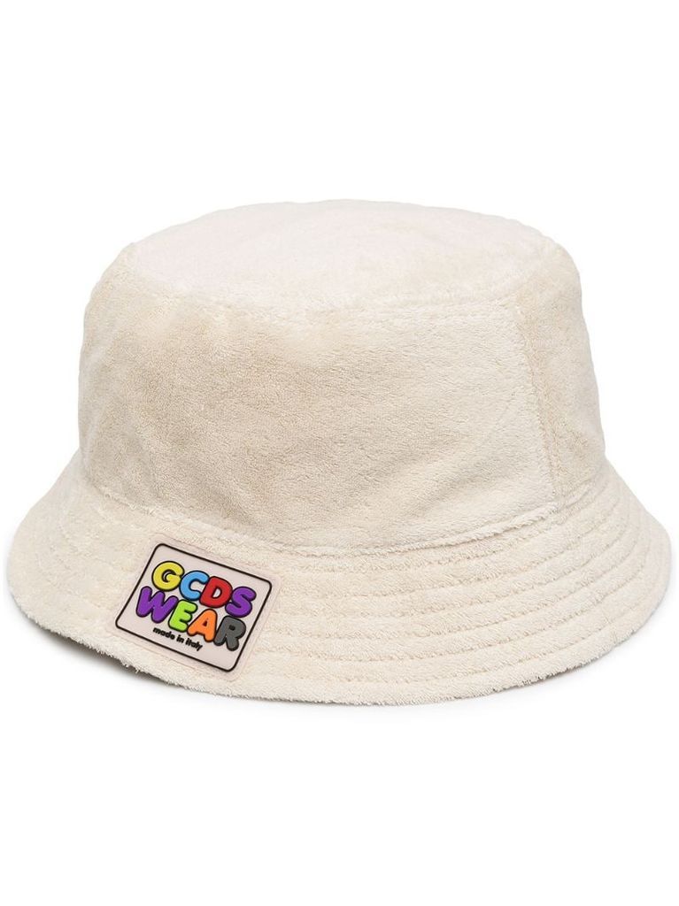 logo patch terry-cloth bucket hat