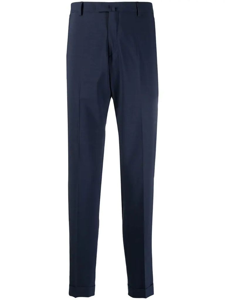 tailored cut creased trousers