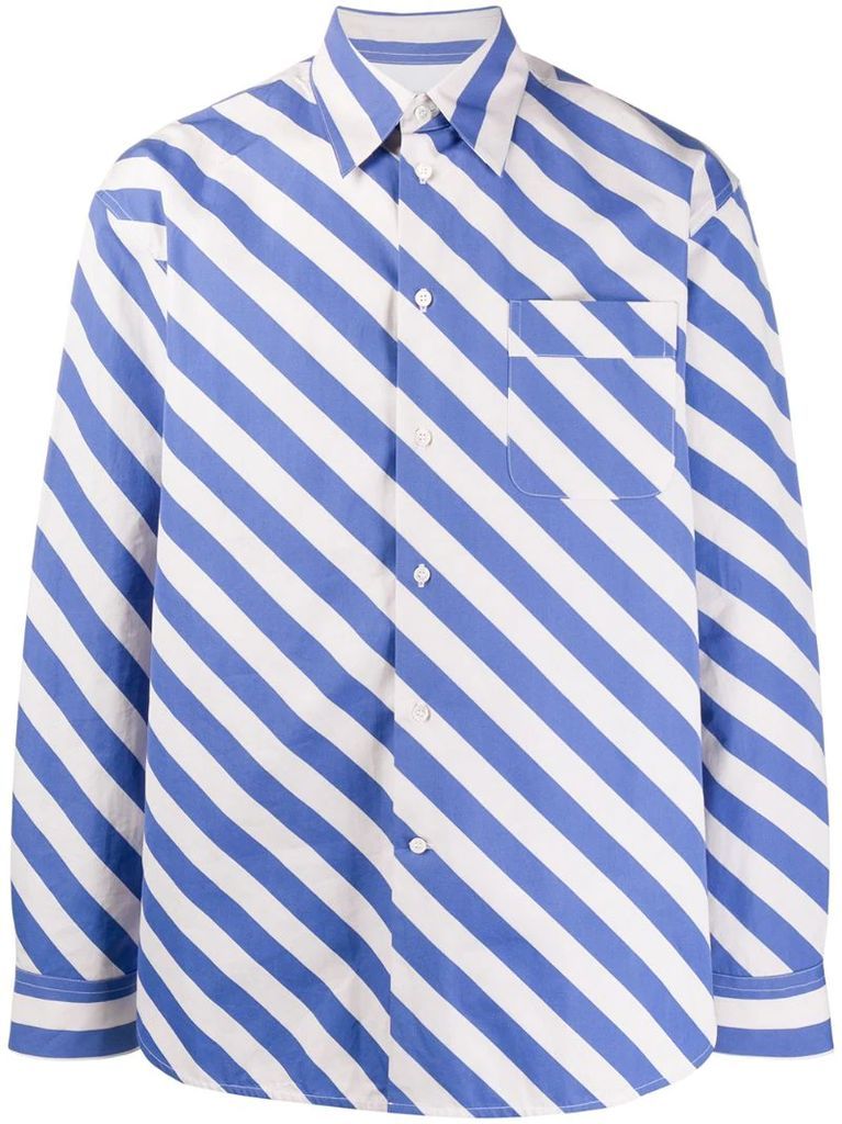 diagonal stripes shirt