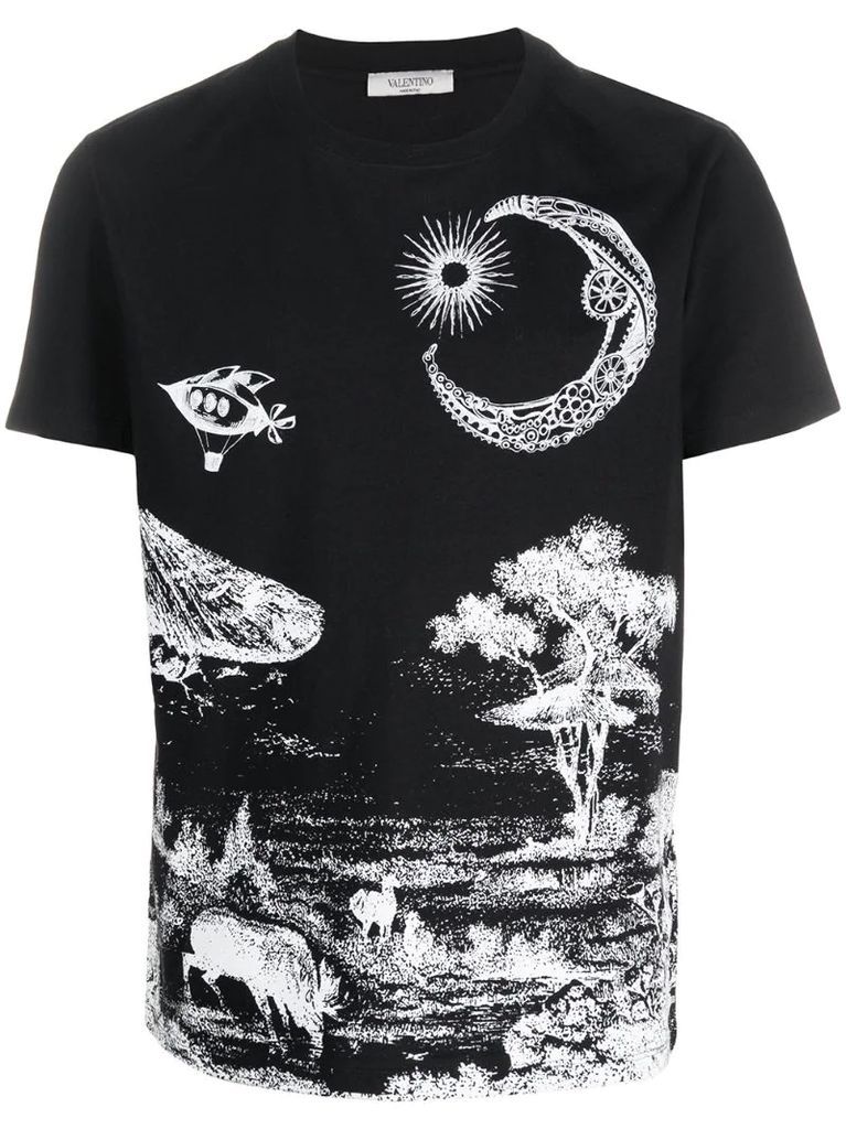 safari-print T-shirt