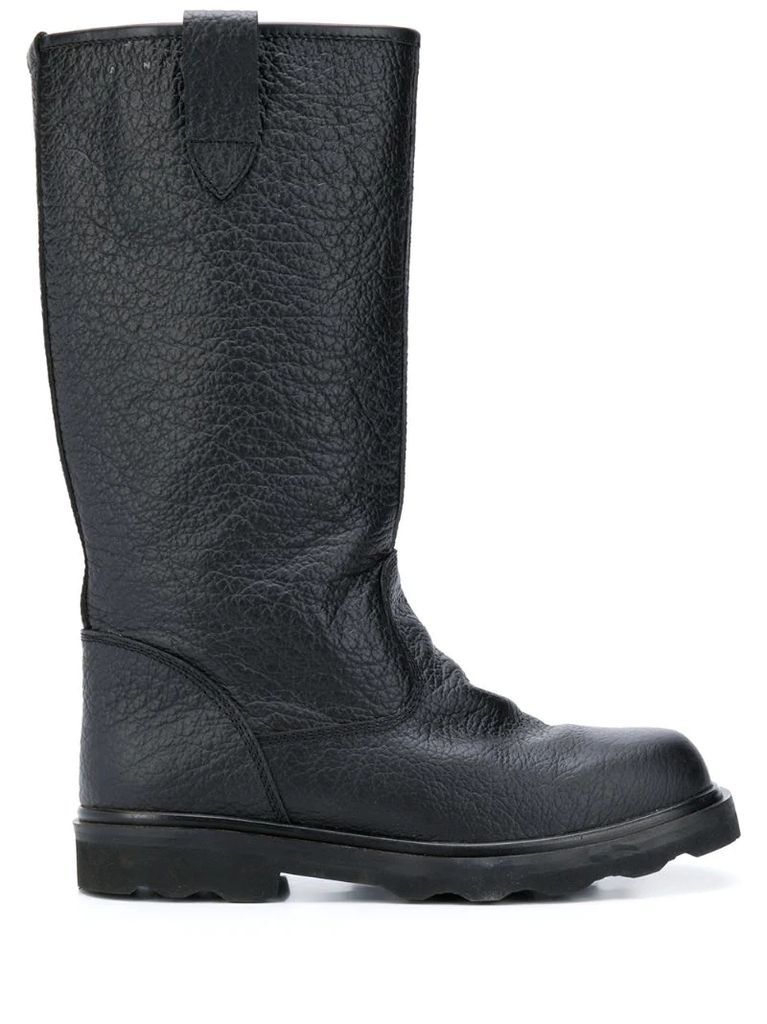 chunky sole mid-calf boots