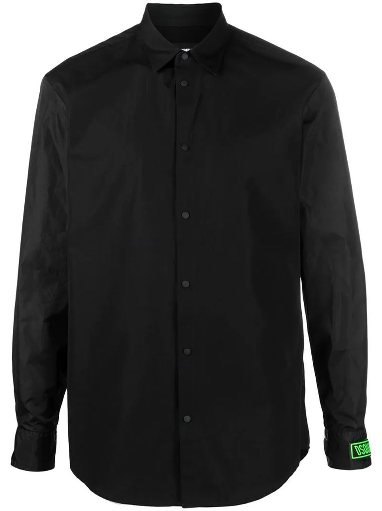 logo-patch long-sleeve shirt