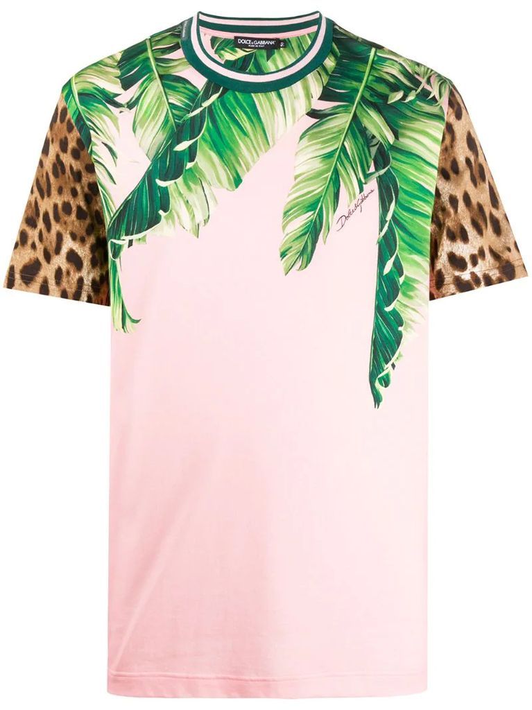 tropical animal print T-shirt