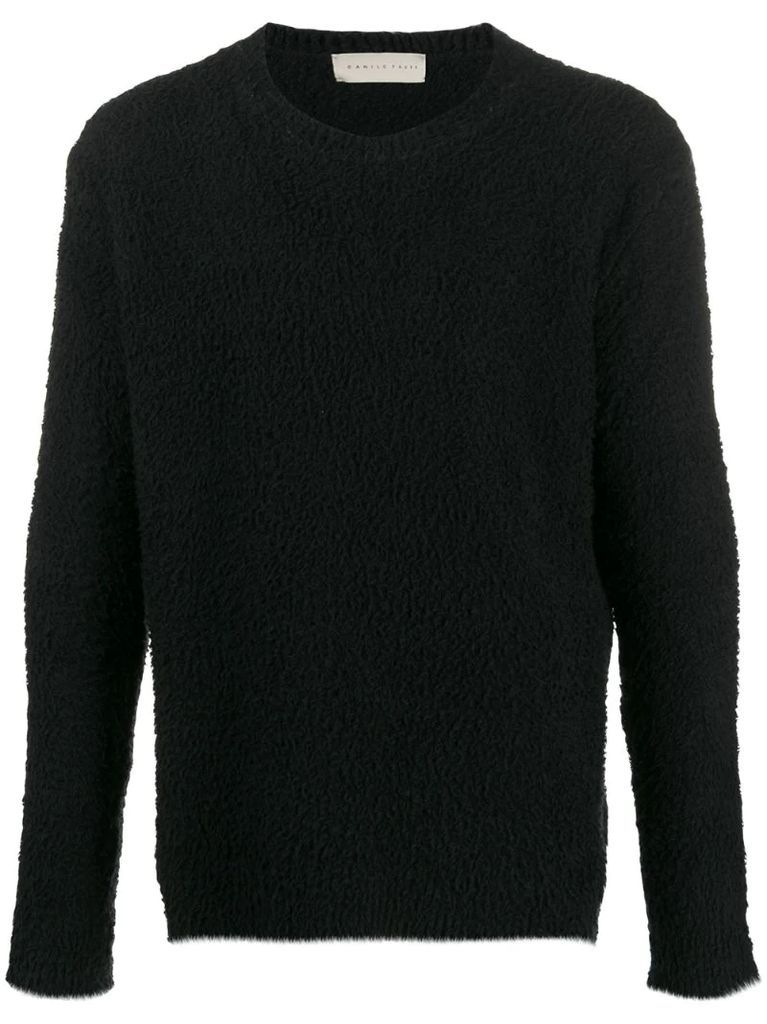 textured relaxed-fit jumper