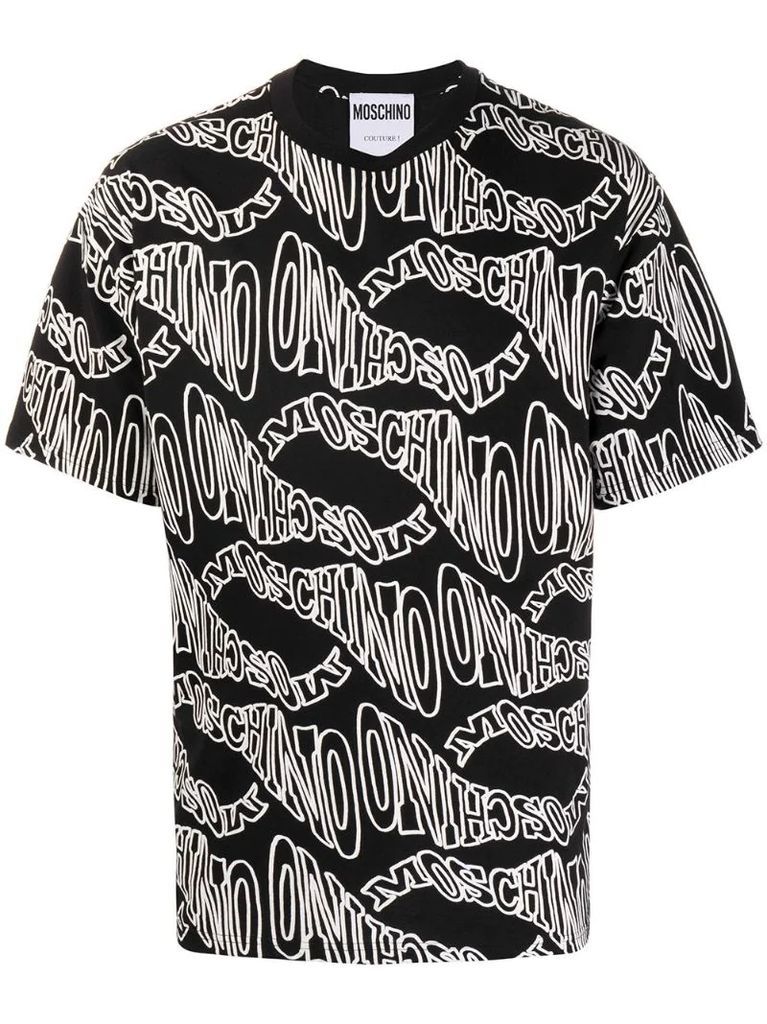 all-over graphic-logo T-shirt