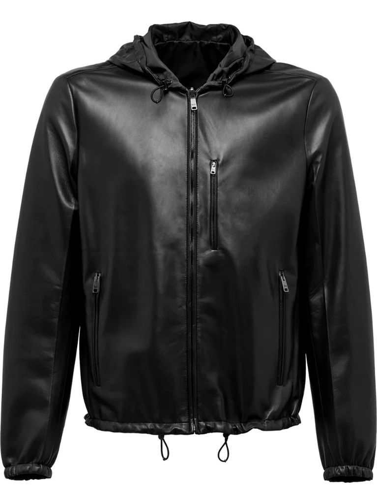 Reversible leather jacket