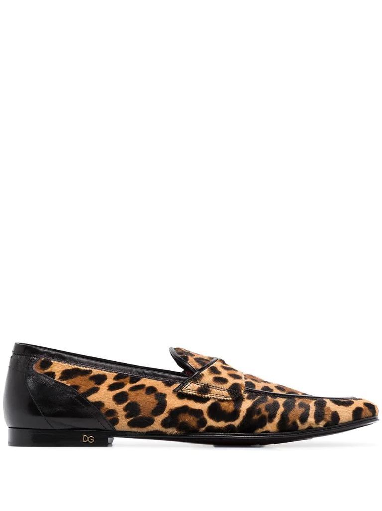 Erice leopard print loafers